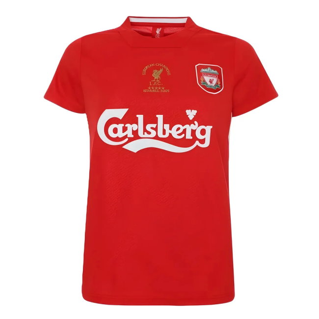 Liverpool FC 2005 Istanbul Home Shirt (Womens) (Baros 5)-SoccerKits Hub | Buy Soccer Jerseys Online